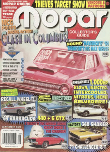 MOPAR COLLECTORS GUIDE 2000 SEPT - 69 BARRACUDA WITH FACTORY RECALL WHEELS